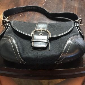 Black Signature Coach Handbag